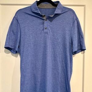Lululemon Mens Medium Altheisure Golf Polo Shirt Grey Used: Good Condition Blue